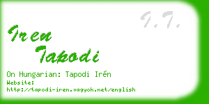 iren tapodi business card
